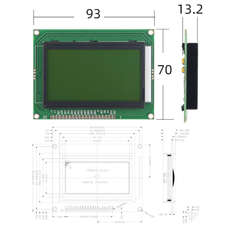 12864TXA點(diǎn)陣液晶屏LCD顯示屏模塊組12864TXA_LCM