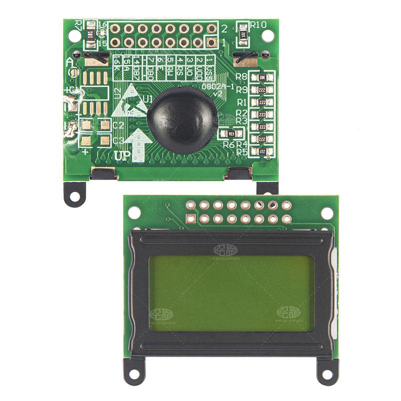 0802液晶模塊可選5v和3.3v超薄黃綠屏