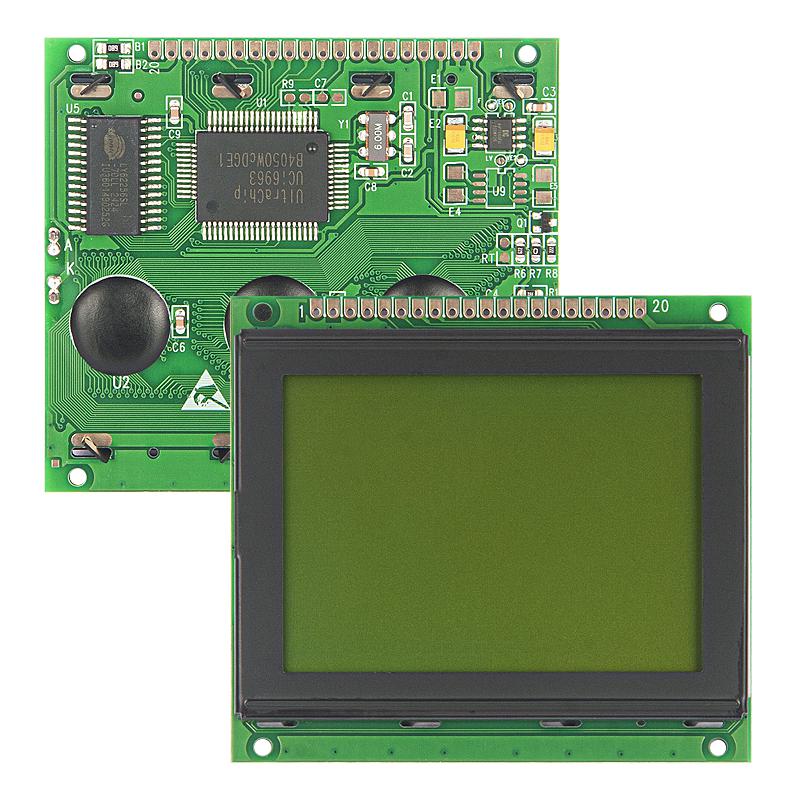 12864F液晶屏顯示模塊 黃綠屏LCD顯示屏12864F