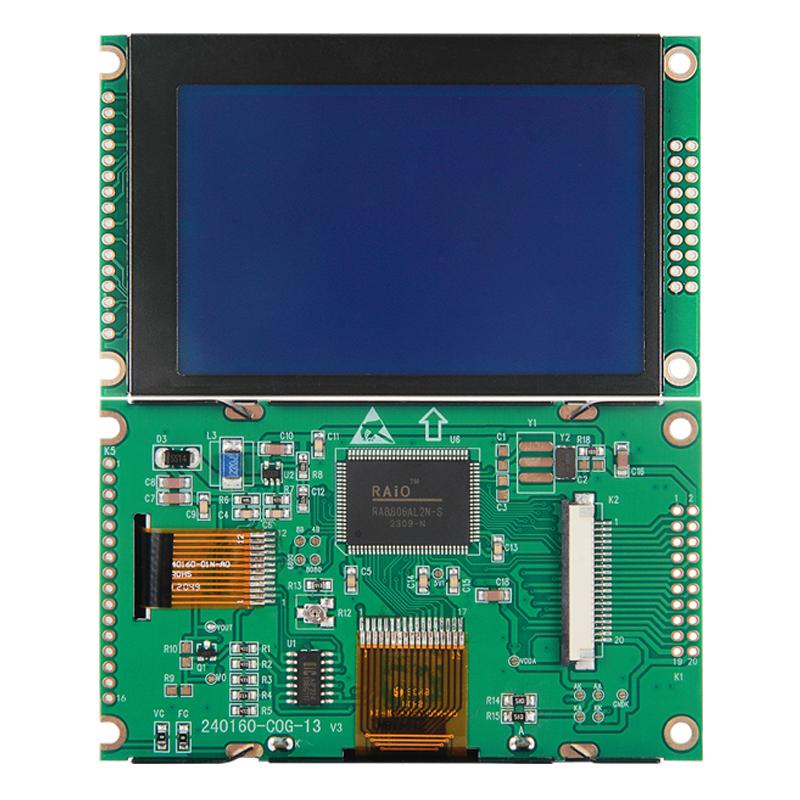3.1寸LCD點陣屏幕240*160高分辨率帶中文字庫240160-COG-13