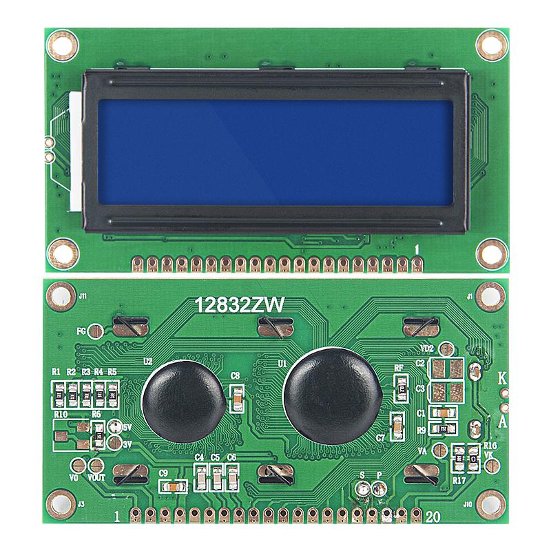 12832液晶模塊帶字庫(kù)串口藍(lán)屏LCD12832液晶屏12832ZW